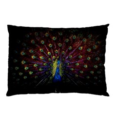 Peacock Feathers Pillow Case by Wav3s