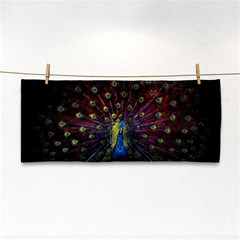 Peacock Feathers Hand Towel by Wav3s