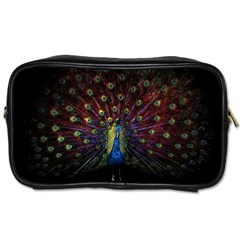 Peacock Feathers Toiletries Bag (two Sides)