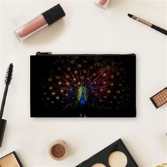 Peacock Feathers Cosmetic Bag (small) by Wav3s