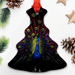 Peacock Feathers Christmas Tree Ornament (two Sides) by Wav3s