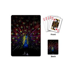 Peacock Feathers Playing Cards Single Design (mini) by Wav3s