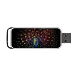 Peacock Feathers Portable USB Flash (Two Sides) Front