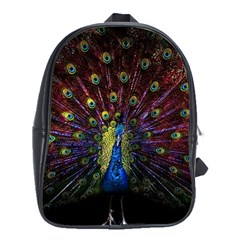 Peacock Feathers School Bag (xl) by Wav3s