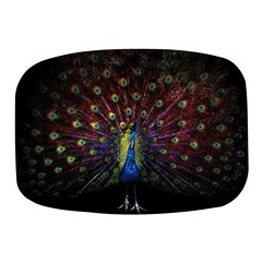 Peacock Feathers Mini Square Pill Box by Wav3s