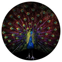 Peacock Feathers Round Trivet