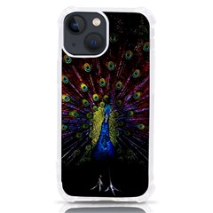 Peacock Feathers Iphone 13 Mini Tpu Uv Print Case by Wav3s