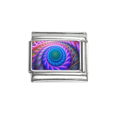 Peacock Feather Fractal Italian Charm (9mm) by Wav3s