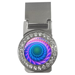 Peacock Feather Fractal Money Clips (cz)  by Wav3s