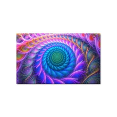 Peacock Feather Fractal Sticker (rectangular) by Wav3s