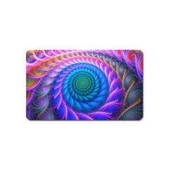 Peacock Feather Fractal Magnet (name Card) by Wav3s