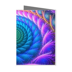 Peacock Feather Fractal Mini Greeting Cards (pkg Of 8) by Wav3s