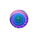 Peacock Feather Fractal Golf Ball Marker Front