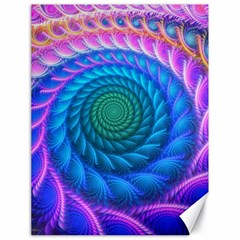 Peacock Feather Fractal Canvas 18  X 24  by Wav3s