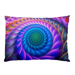 Peacock Feather Fractal Pillow Case by Wav3s