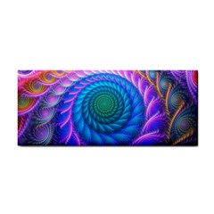 Peacock Feather Fractal Hand Towel by Wav3s