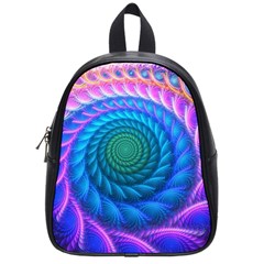 Peacock Feather Fractal School Bag (small) by Wav3s