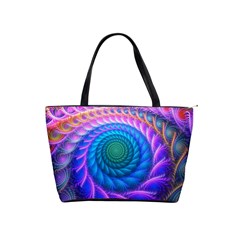 Peacock Feather Fractal Classic Shoulder Handbag by Wav3s