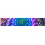 Peacock Feather Fractal Large Premium Plush Fleece Scarf  Front