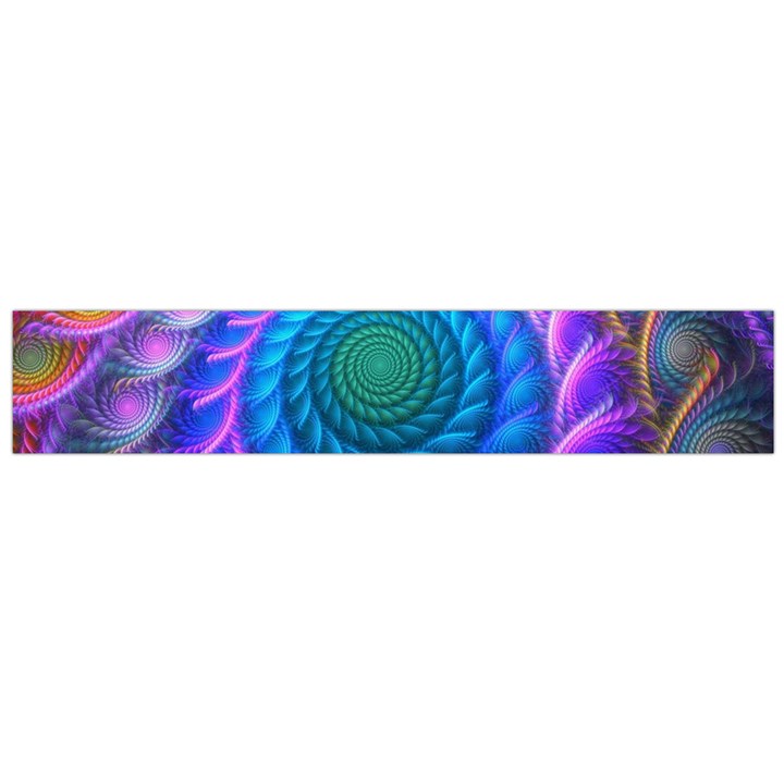 Peacock Feather Fractal Large Premium Plush Fleece Scarf 