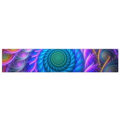 Peacock Feather Fractal Small Premium Plush Fleece Scarf by Wav3s