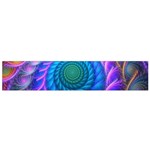 Peacock Feather Fractal Small Premium Plush Fleece Scarf Front