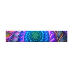 Peacock Feather Fractal Premium Plush Fleece Scarf (mini) by Wav3s