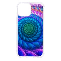 Peacock Feather Fractal Iphone 13 Mini Tpu Uv Print Case