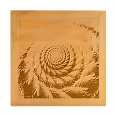 Peacock Feather Fractal Wood Photo Frame Cube by Wav3s