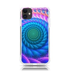 Peacock Feather Fractal Iphone 11 Tpu Uv Print Case by Wav3s