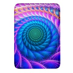 Peacock Feather Fractal Rectangular Glass Fridge Magnet (4 Pack)