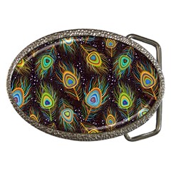 Pattern Feather Peacock Belt Buckles by Wav3s