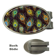 Pattern Feather Peacock Money Clips (oval)  by Wav3s