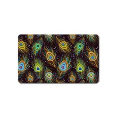 Pattern Feather Peacock Magnet (name Card) by Wav3s