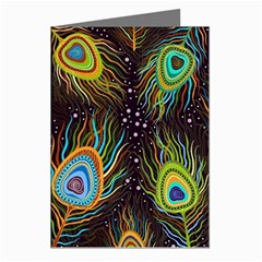 Pattern Feather Peacock Greeting Cards (pkg Of 8)