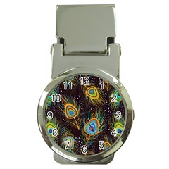 Pattern Feather Peacock Money Clip Watches by Wav3s