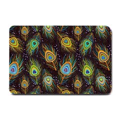 Pattern Feather Peacock Small Doormat by Wav3s