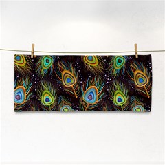 Pattern Feather Peacock Hand Towel by Wav3s