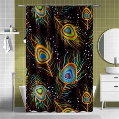 Pattern Feather Peacock Shower Curtain 48  X 72  (small)  by Wav3s