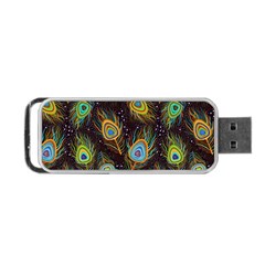 Pattern Feather Peacock Portable Usb Flash (one Side) by Wav3s