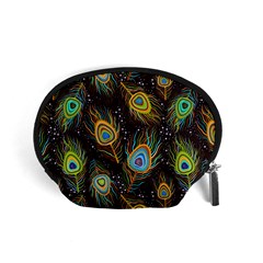 Pattern Feather Peacock Accessory Pouch (small) by Wav3s