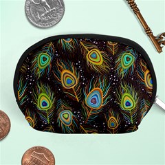 Pattern Feather Peacock Accessory Pouch (medium) by Wav3s