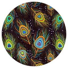 Pattern Feather Peacock Round Trivet