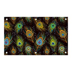 Pattern Feather Peacock Banner And Sign 5  X 3  by Wav3s