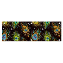 Pattern Feather Peacock Banner And Sign 6  X 2  by Wav3s