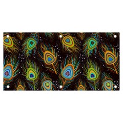 Pattern Feather Peacock Banner And Sign 6  X 3  by Wav3s