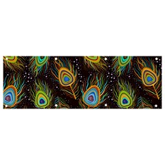 Pattern Feather Peacock Banner And Sign 9  X 3  by Wav3s