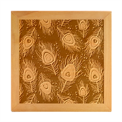 Pattern Feather Peacock Wood Photo Frame Cube by Wav3s