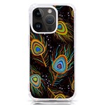 Pattern Feather Peacock iPhone 14 Pro TPU UV Print Case Front