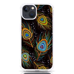 Pattern Feather Peacock Iphone 13 Tpu Uv Print Case by Wav3s